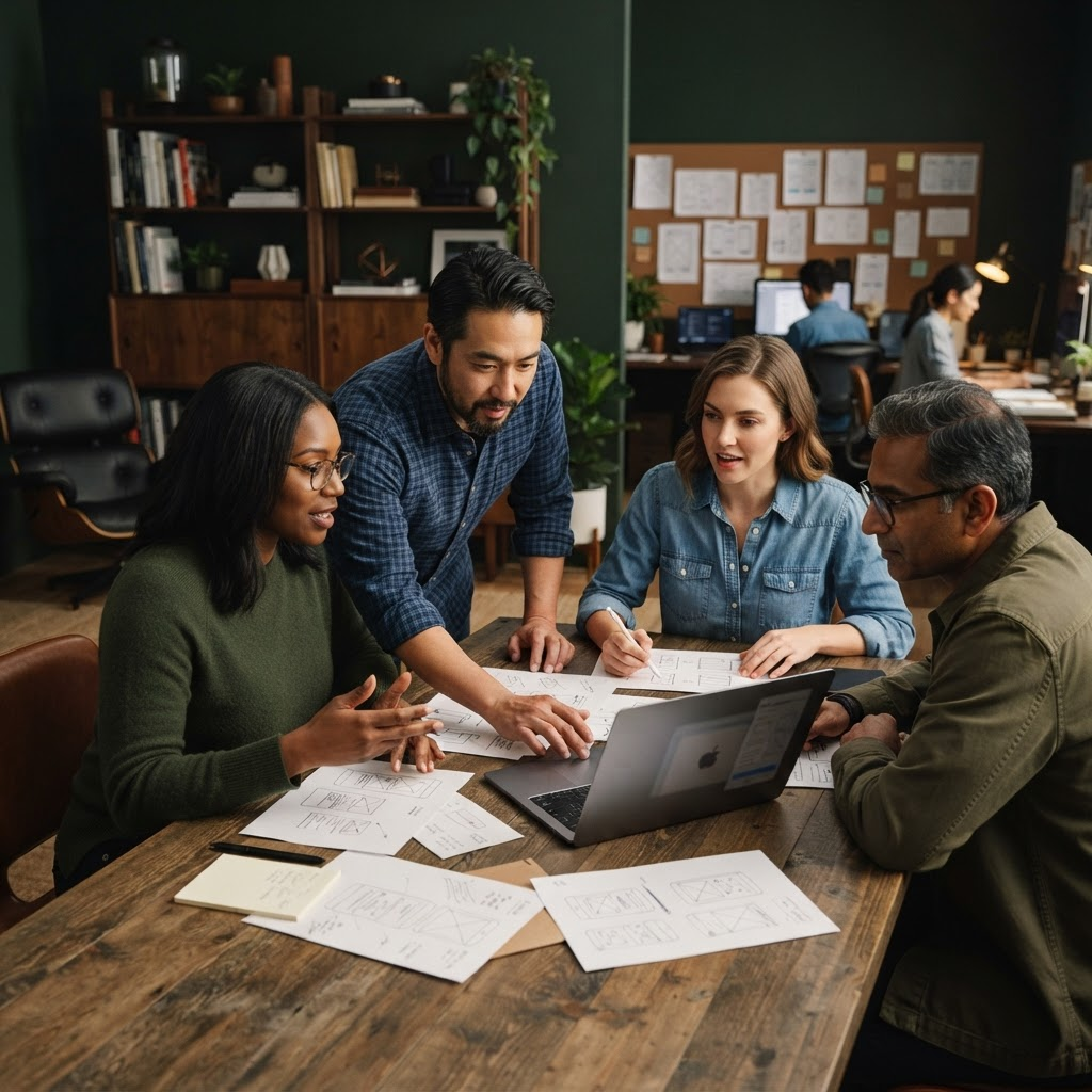 ModelixTech team collaborating around a software product
