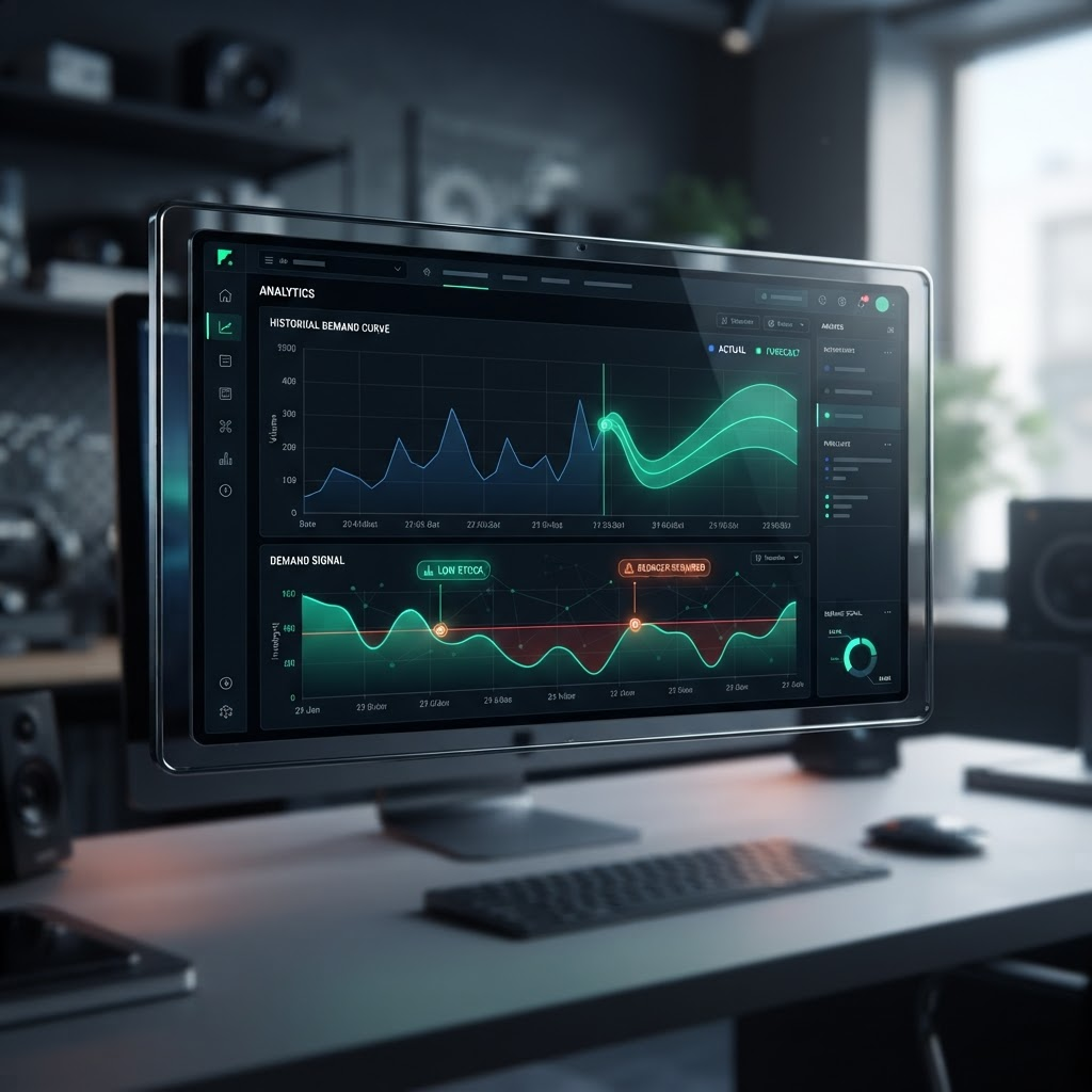 DemandLens AI forecasting interface